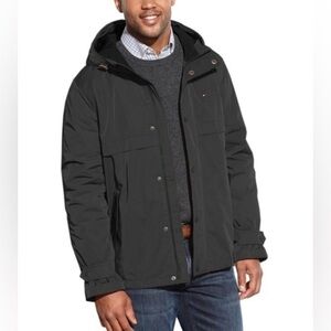 SALE! Tommy Hilfiger Men's Hooded Squall Fleece Lined Jacket Size L 110$ UNISEX